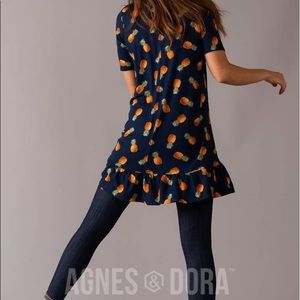 Agnes and Dora Ruffle Tunic NWT pineapple Med